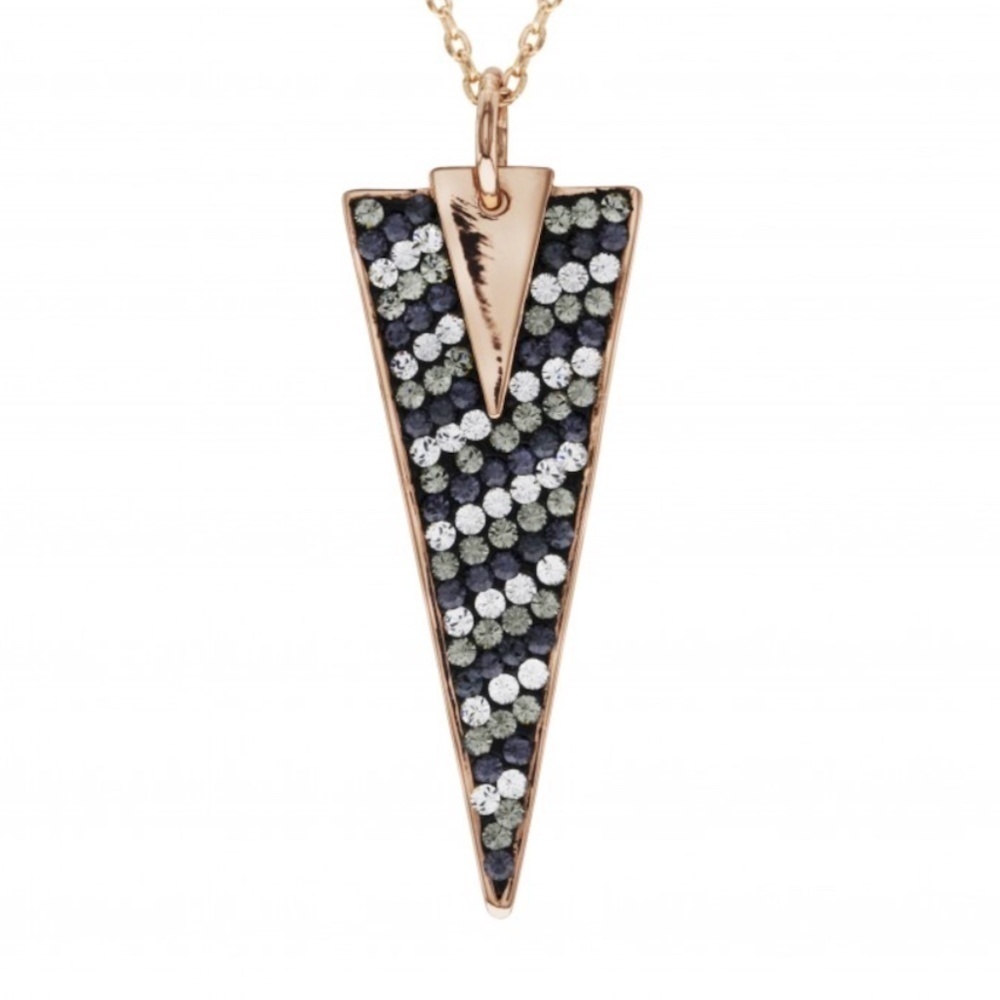 Swarovski Crystal Spike Triangular Pendant Necklace